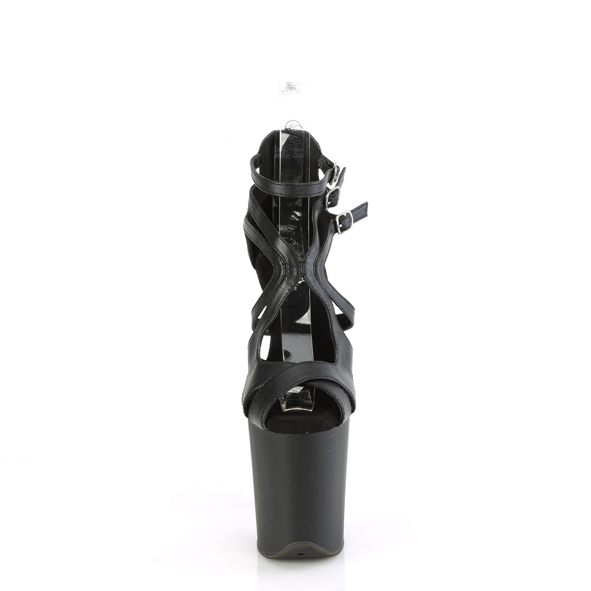 Pleaser   FLAMINGO-877 Blk Faux Leather/Blk Matte