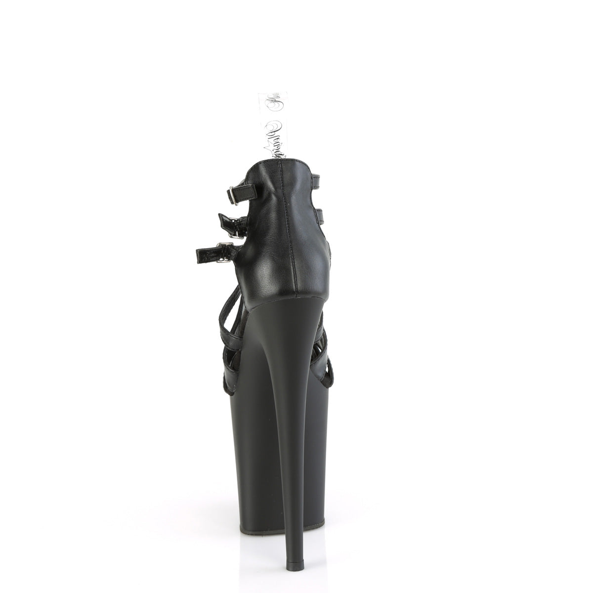 Pleaser   FLAMINGO-877 Blk Faux Leather/Blk Matte