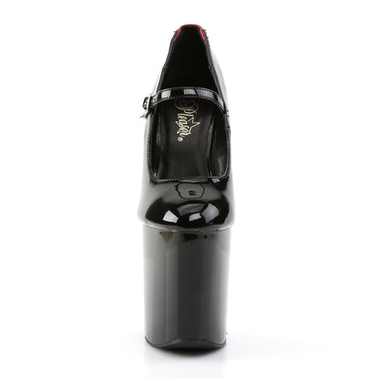Pleaser Sandales pour femmes FLAMINGO-887FH BLK-ROUGE PAT / BLK