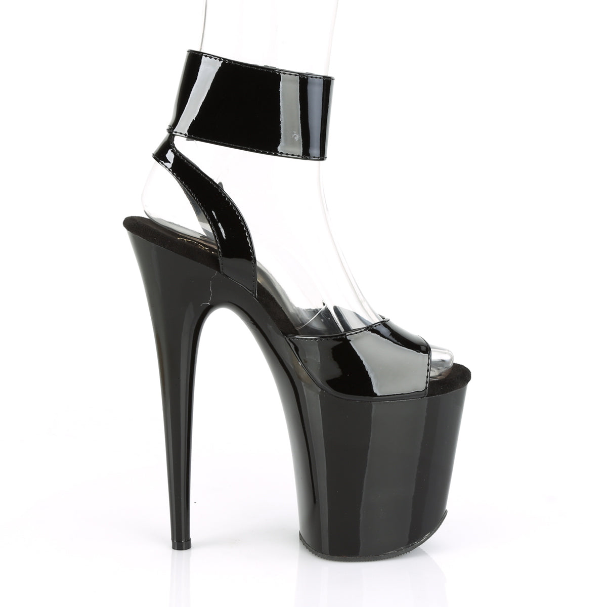 Pleaser Sandales pour femmes FLAMINGO-891 BLK PAT / BLK