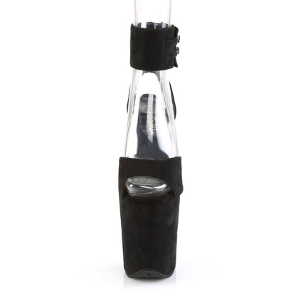 Pleaser Sandales pour femmes FLAMINGO-891 BLK FAUX SUDE / BLK FAUX SUDE