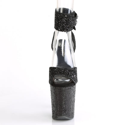 Pleaser Sandales pour femmes FLAMINGO-891LG BLK GLITTER / BLK GLITTER