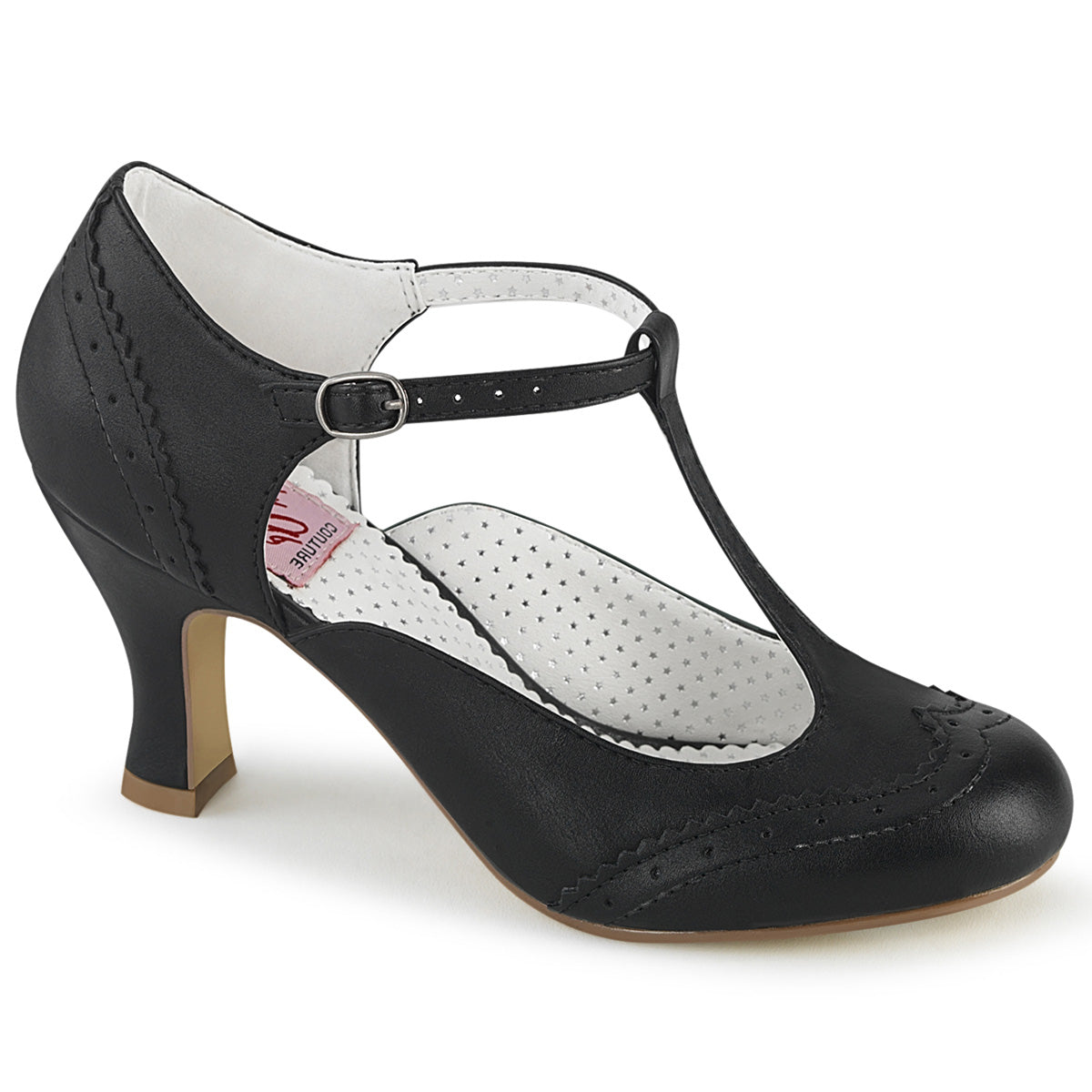 Pin Up Couture Pompes pour femmes FLAPPER-26 blk pu