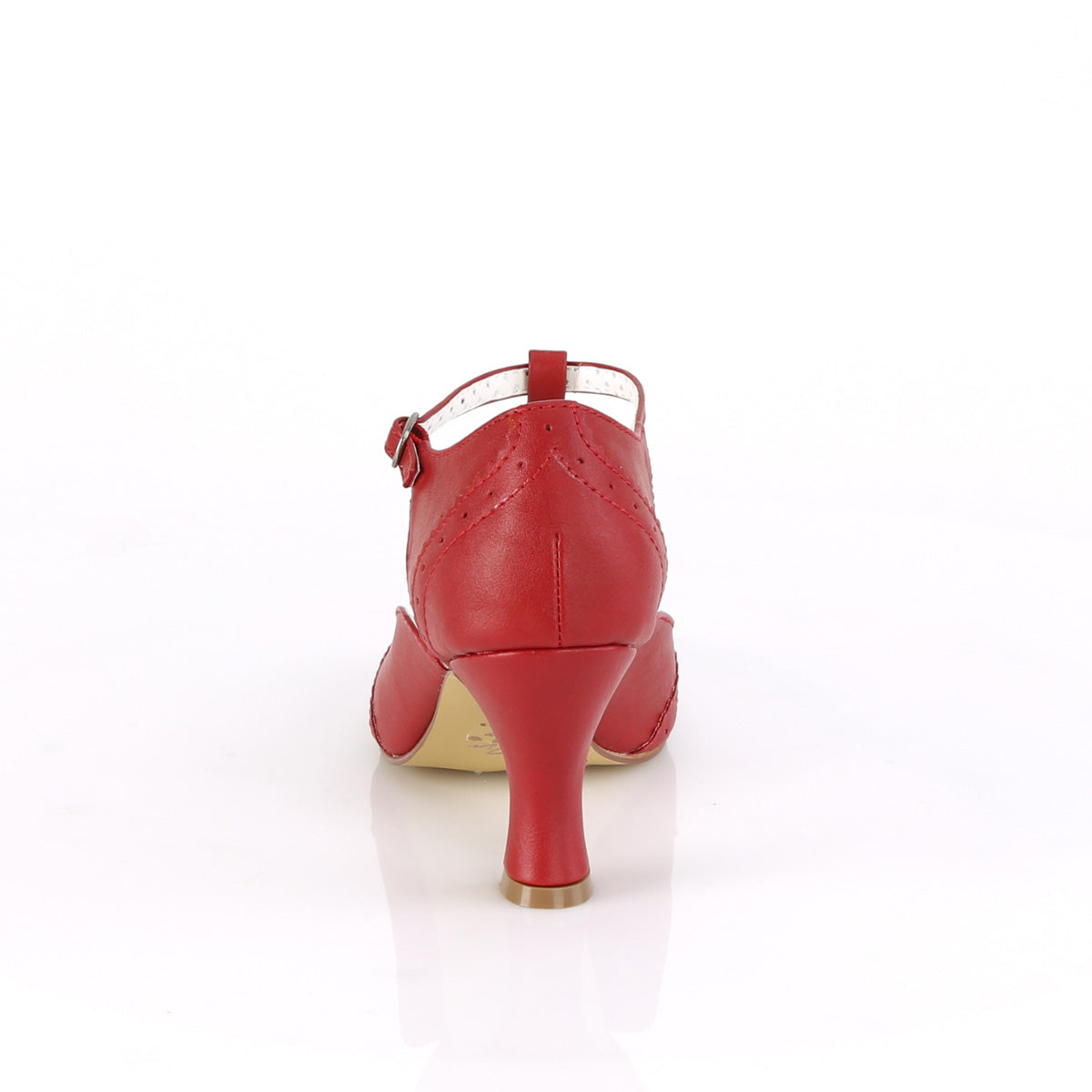 Pin Up Couture Pompes pour femmes FLAPPER-26 Cuir rouge rouge