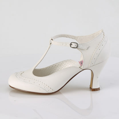 Pin Up Couture Pompes pour femmes FLAPPER-26 wht pu