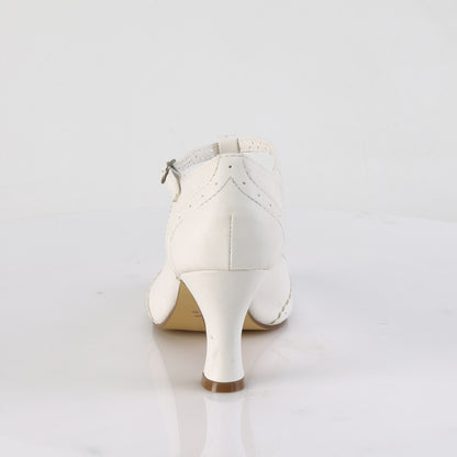 Pin Up Couture Pompes pour femmes FLAPPER-26 wht pu