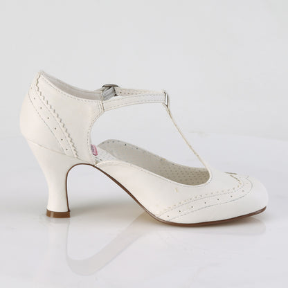 Pin Up Couture Pompes pour femmes FLAPPER-26 wht pu