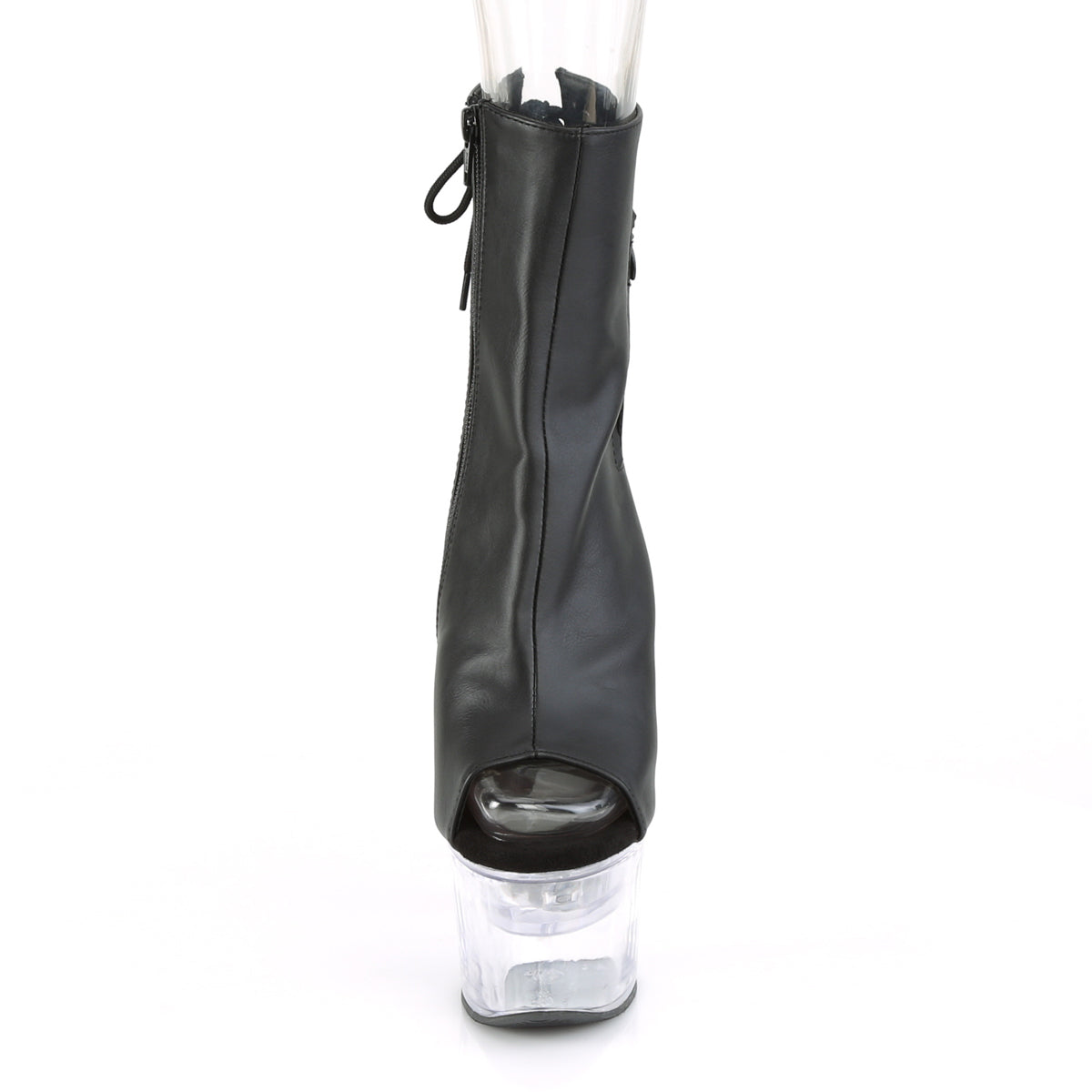 Pleaser Bottines pour femmes FLASHDANCE-1018-7 Blk Faux Cuir / CLR