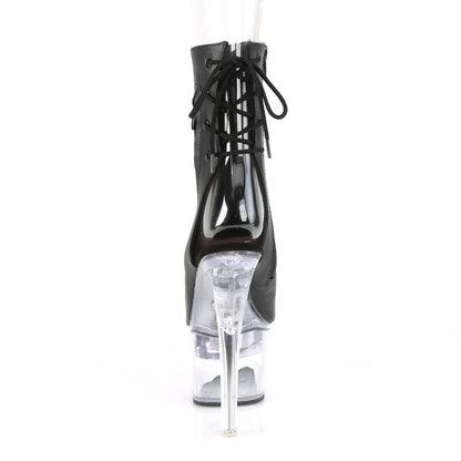 Pleaser Bottines pour femmes FLASHDANCE-1018-7 Blk Faux Cuir / CLR