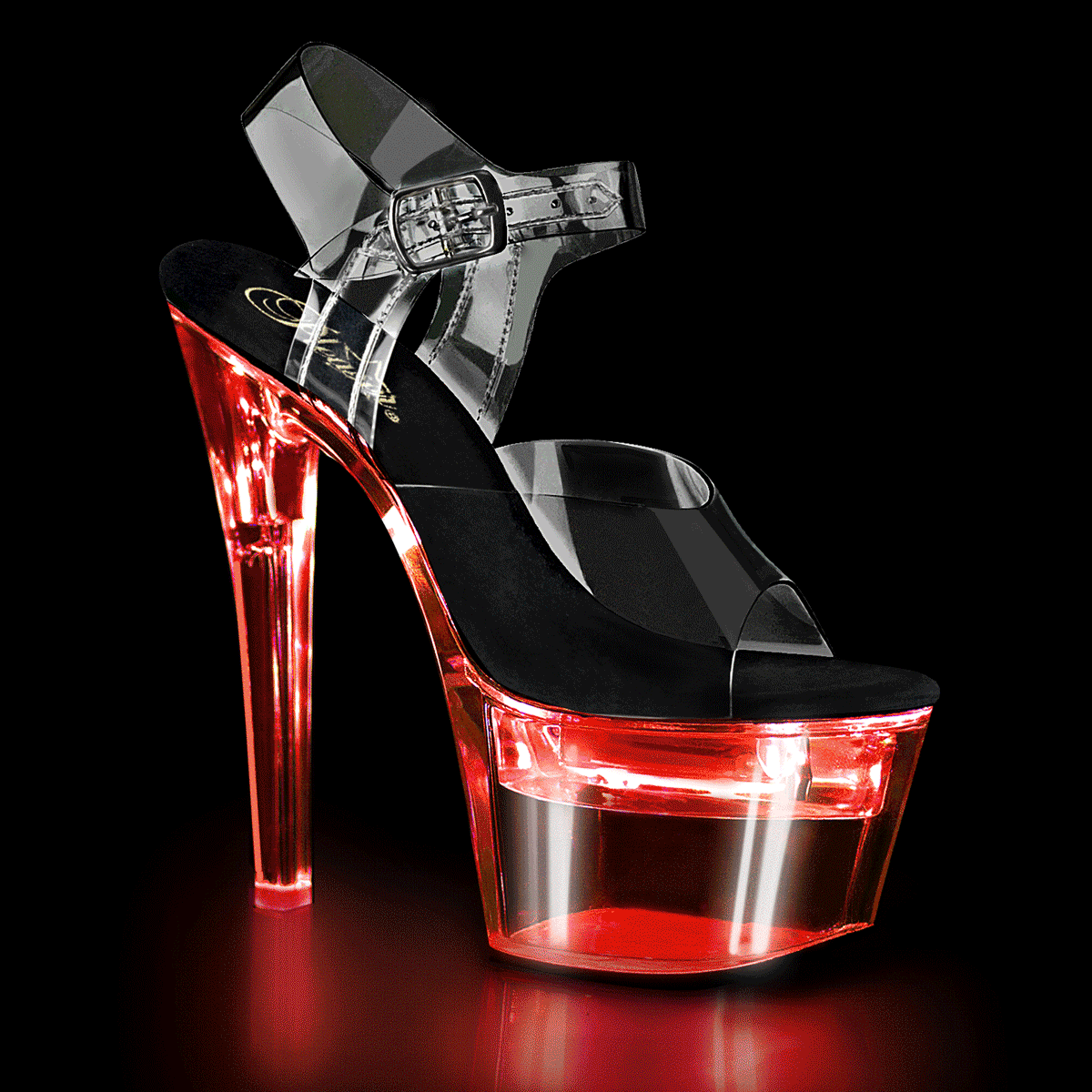 Pleaser Sandales pour femmes FLASHDANCE-708 CLR-BLK / CLR