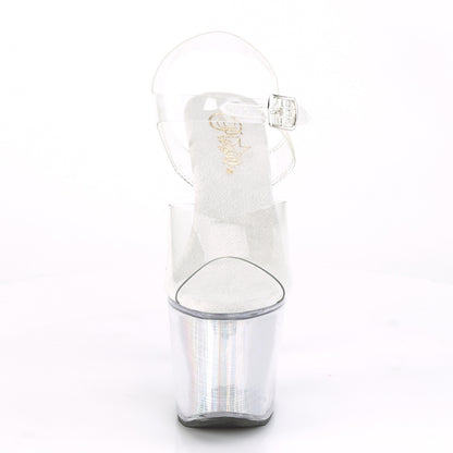 Pleaser Sandales pour femmes FLASHDANCE-708sch CLR / Hologramme SLV