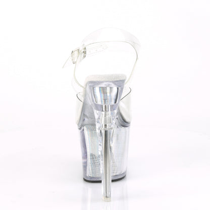 Pleaser Sandales pour femmes FLASHDANCE-708sch CLR / Hologramme SLV