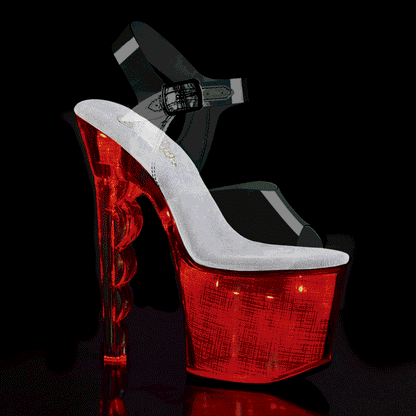 Pleaser Sandales pour femmes FLASHDANCE-708sch CLR / Hologramme SLV