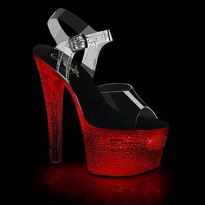 Pleaser Womens Sandals FLASHDANCE-708XTAL Clr/Clr