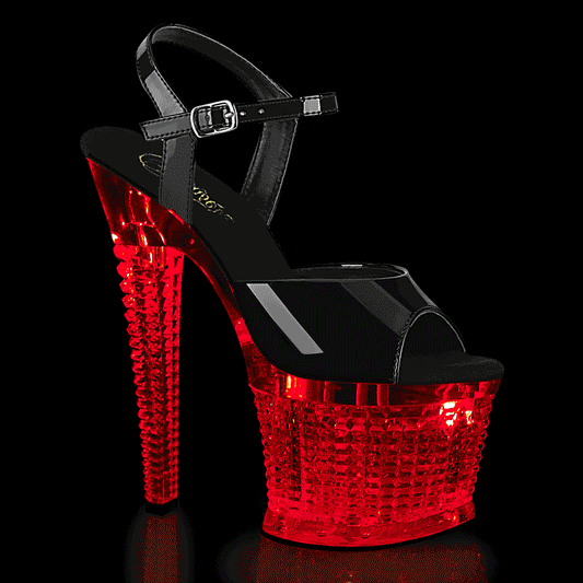 Pleaser Women's Platform Shoes FLASHDANCE-709SPEC Blk/Clr