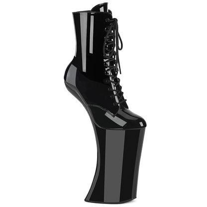 Pleaser Women's Platform Shoes FORBIDDEN-1020 Blk Pat/Blk