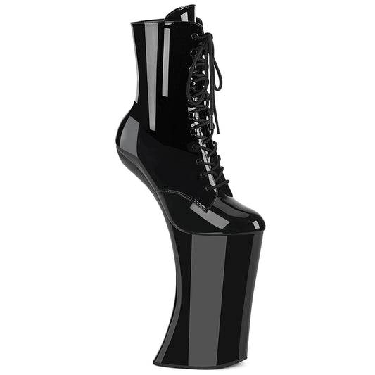 Pleaser Women's Platform Shoes FORBIDDEN-1020 Blk Pat/Blk