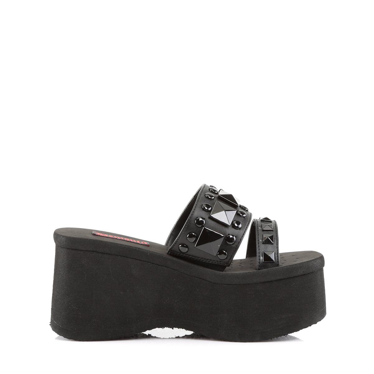DemoniaCult Womens Sandals FUNN-18 Blk Vegan Leather