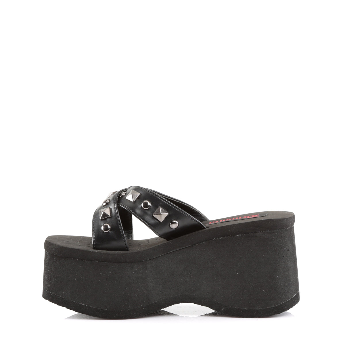 DemoniaCult Womens Sandals FUNN-29 Blk Vegan Leather