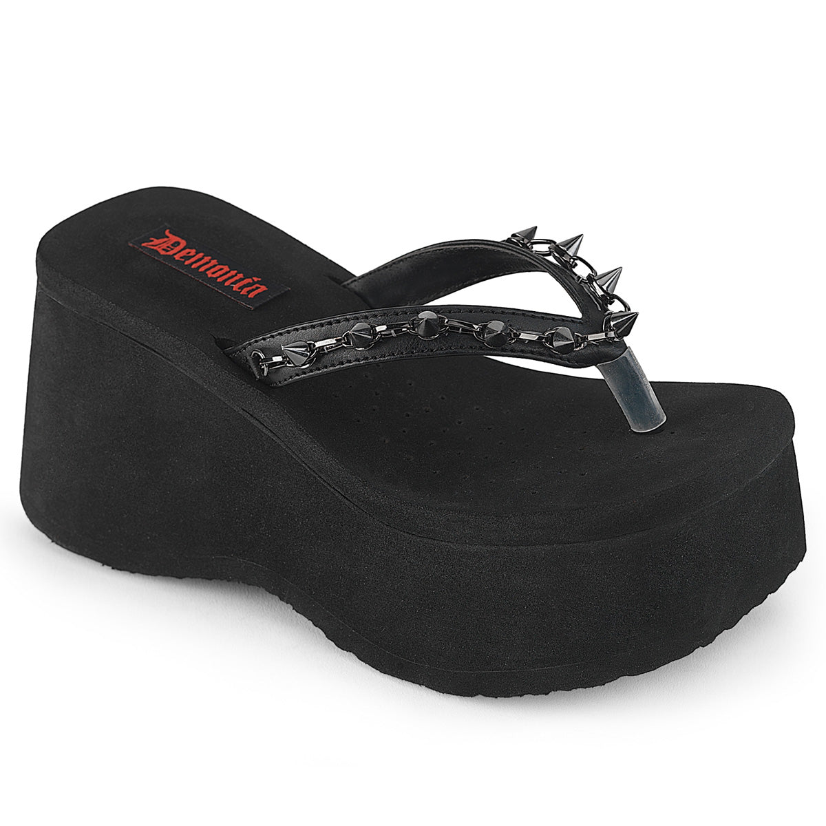 DemoniaCult Women's Sandals FUNN-35 Blk Vegan Leather