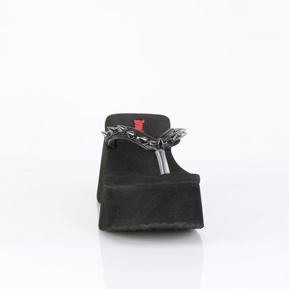 DemoniaCult Women's Sandals FUNN-35 Blk Vegan Leather