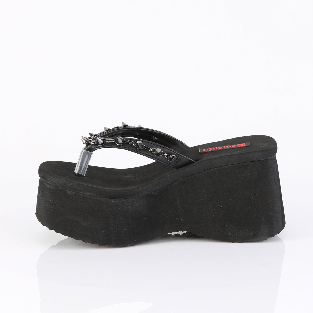 DemoniaCult Women's Sandals FUNN-35 Blk Vegan Leather