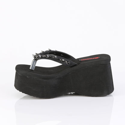 DemoniaCult Women's Sandals FUNN-35 Blk Vegan Leather
