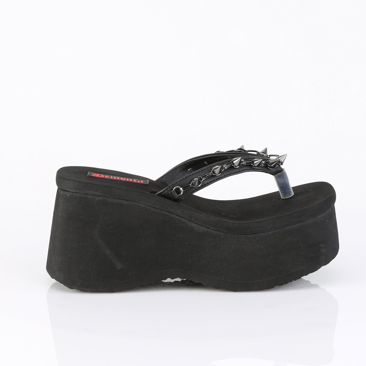 DemoniaCult Women's Sandals FUNN-35 Blk Vegan Leather