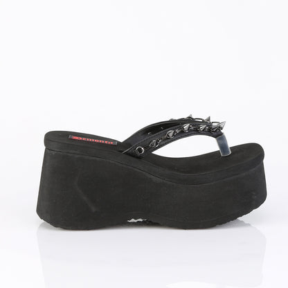 DemoniaCult Women's Sandals FUNN-35 Blk Vegan Leather