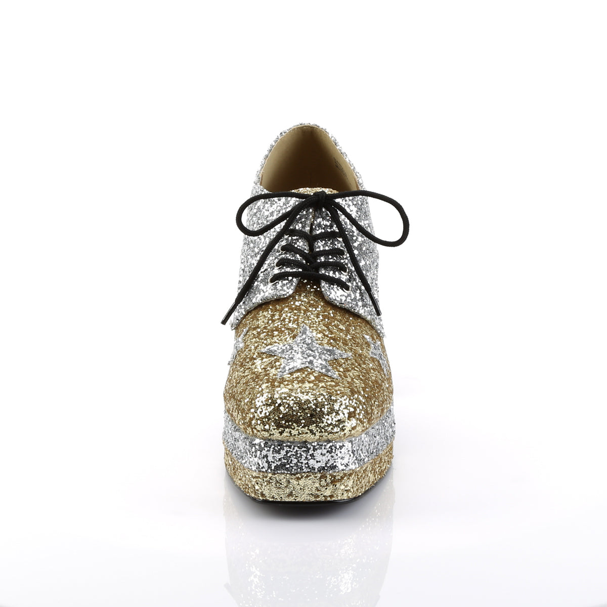Funtasma Chaussure basse pour hommes GLAMROCK-02 Glitter SLV-Gold