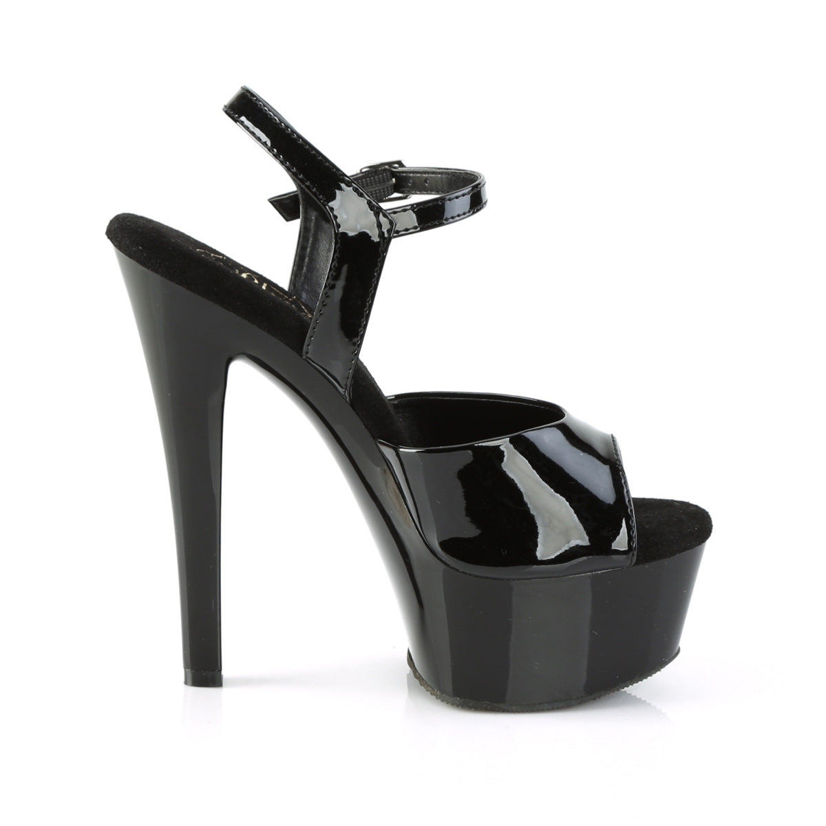 Pleaser  Des sandales GLEAM-609 BLK PAT / BLK