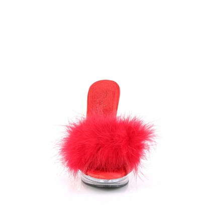 Fabulicious  Des sandales GLORY-501F-8 FAUX FAUX ROUGE-FUR / CLR