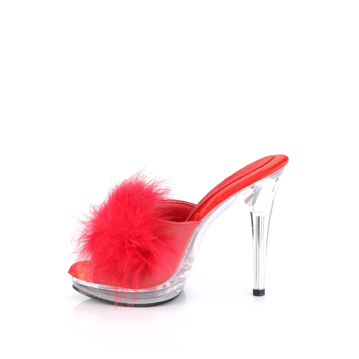 Fabulicious  Sandals GLORY-501F-8 Red Faux Leather-Fur/Clr