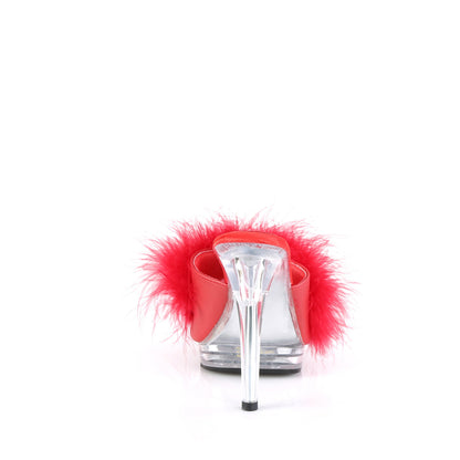 Fabulicious  Des sandales GLORY-501F-8 FAUX FAUX ROUGE-FUR / CLR