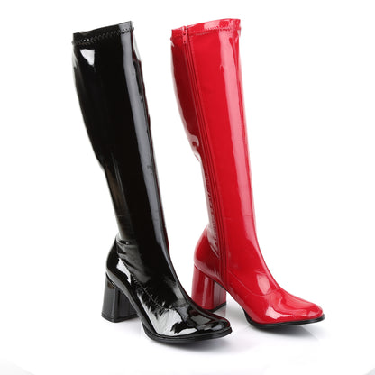 Funtasma Womens Boots GOGO-300HQ Blk-Red Pat