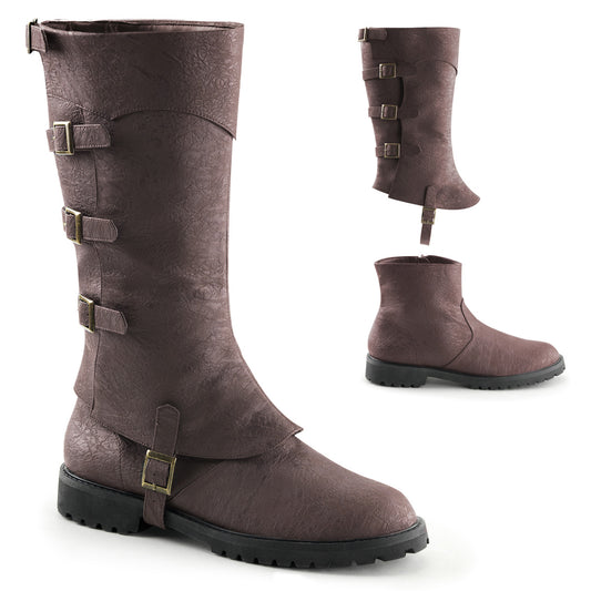 Funtasma Bottes pour hommes GOTHAM-105 PU en détresse brun