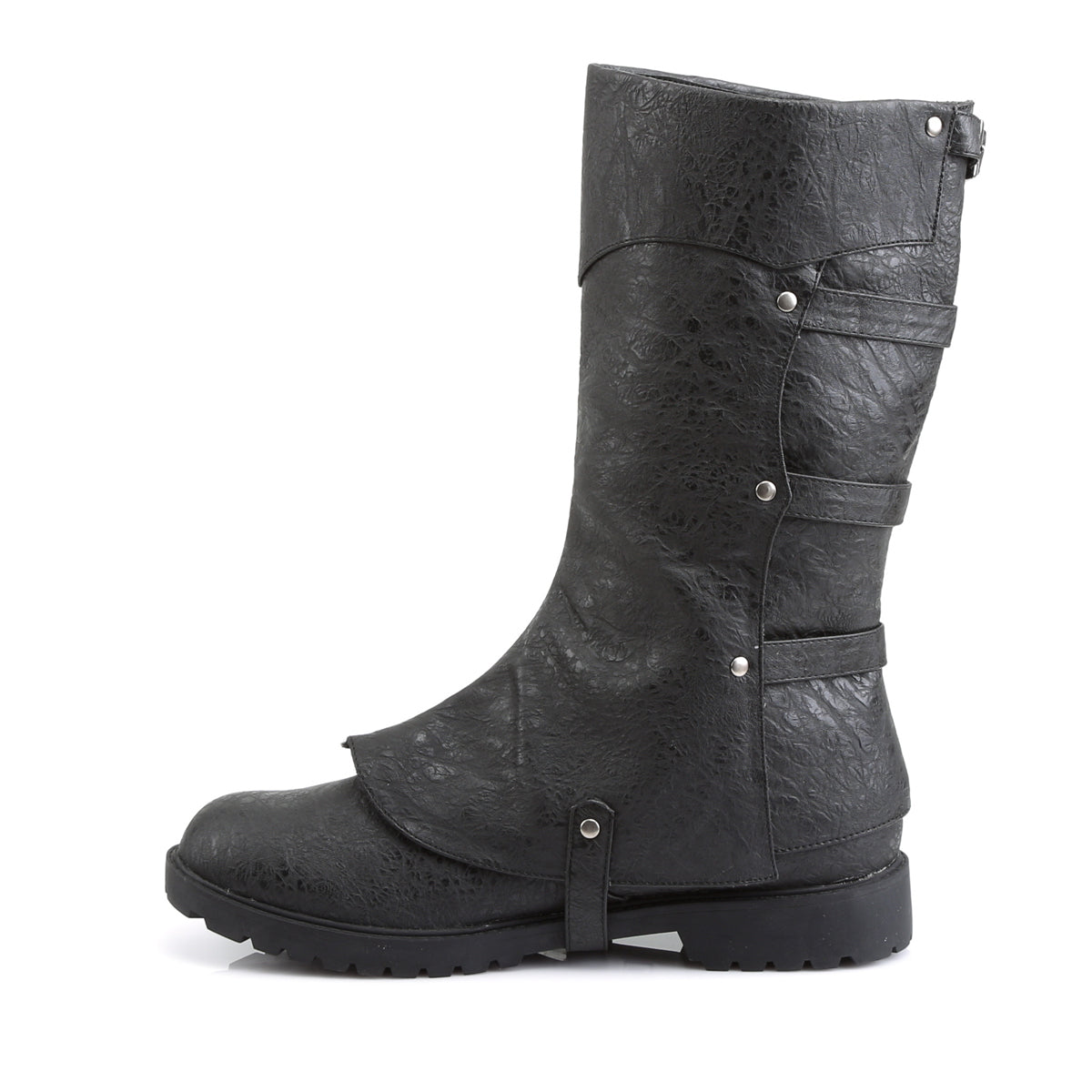 Funtasma Bottes pour hommes GOTHAM-105 Blk Pu en détresse
