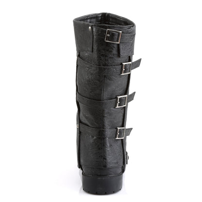 Funtasma Bottes pour hommes GOTHAM-105 Blk Pu en détresse