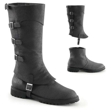 Funtasma Bottes pour hommes GOTHAM-105 Blk Pu en détresse
