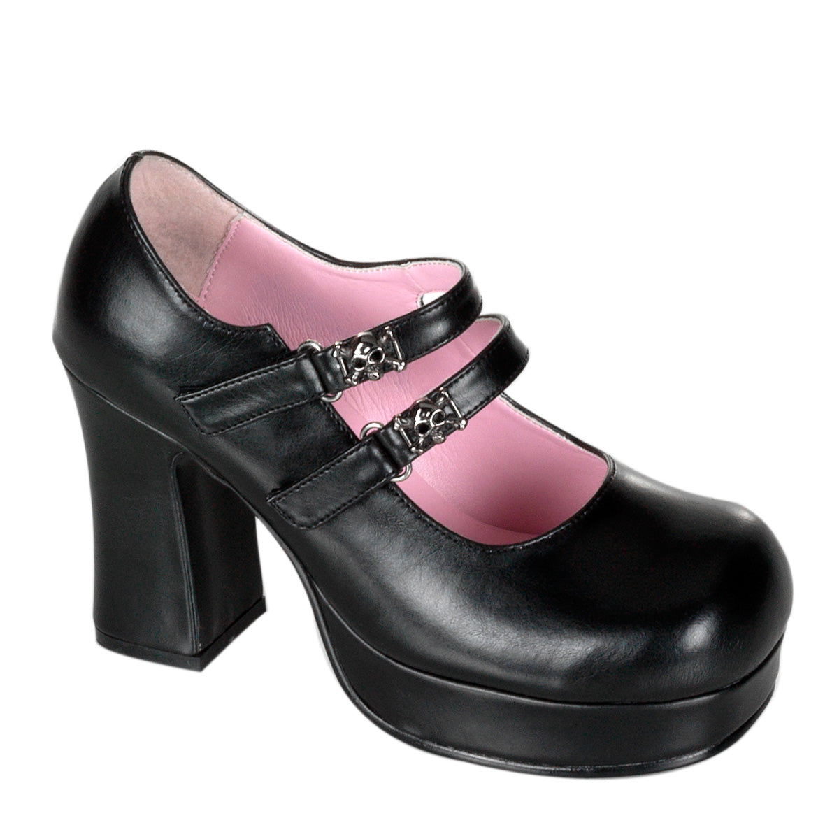 DemoniaCult Pompes pour femmes GOTHIKA-09 Cuir végétalien BLK