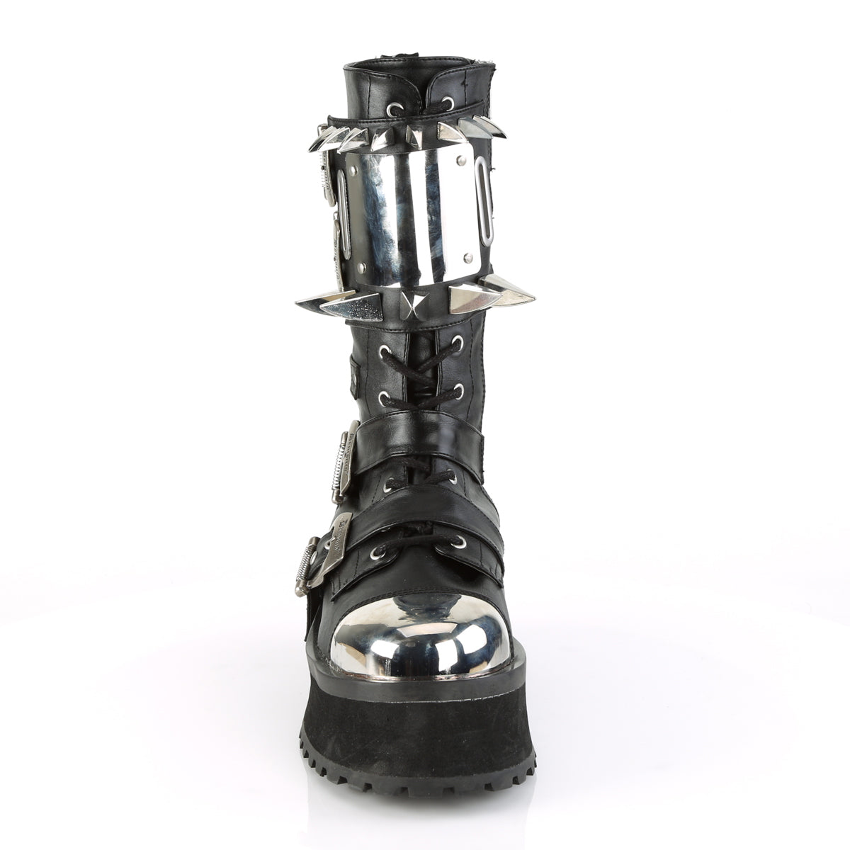DemoniaCult Mens Boots GRAVEDIGGER-250 Blk Vegan Leather