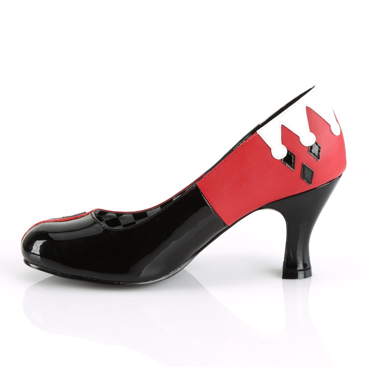 Funtasma Pompes de Womens HARLEY-42 Blk Pat-Red-Wht Pu
