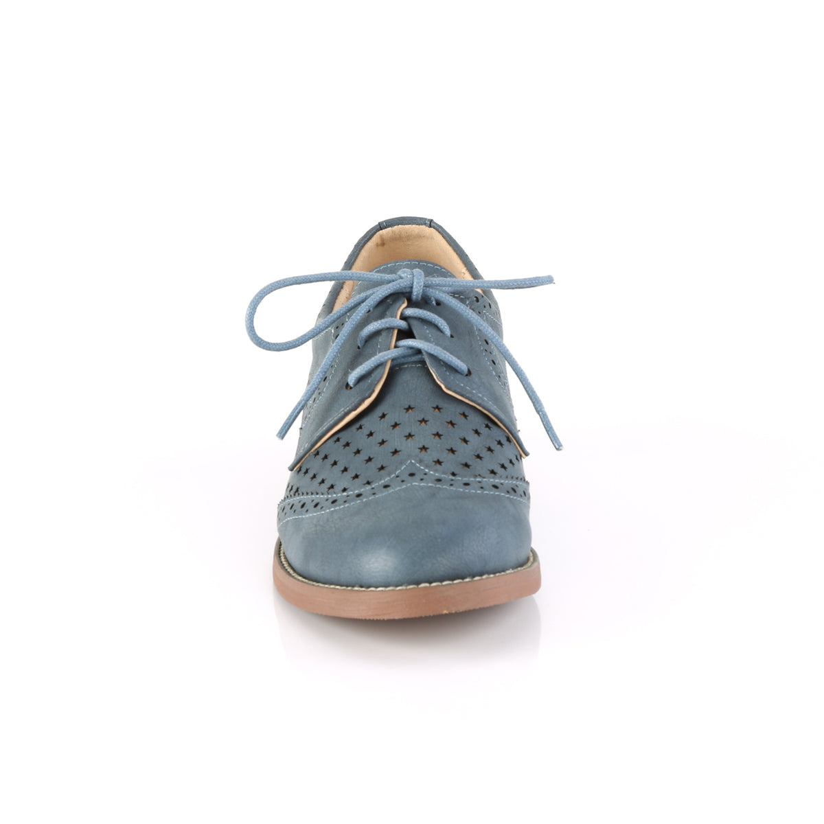 Pin Up Couture Pompes pour femmes HEPBURN-26 Cuir bleu en pierre bleu