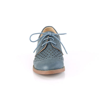 Pin Up Couture Pompes pour femmes HEPBURN-26 Cuir bleu en pierre bleu