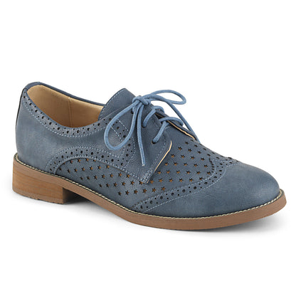 Pin Up Couture Pompes pour femmes HEPBURN-26 Cuir bleu en pierre bleu