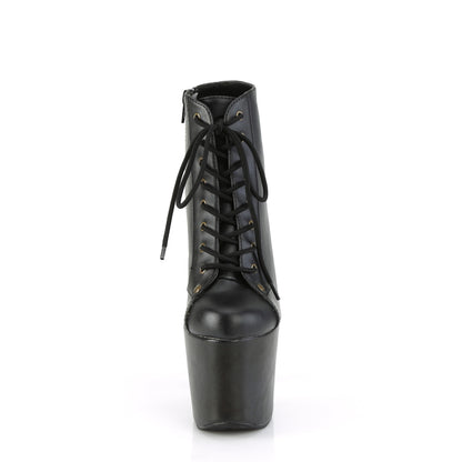 Pleaser  Bottines HEX-1005 Blk Faux Cuir / Blk Faux Cuir