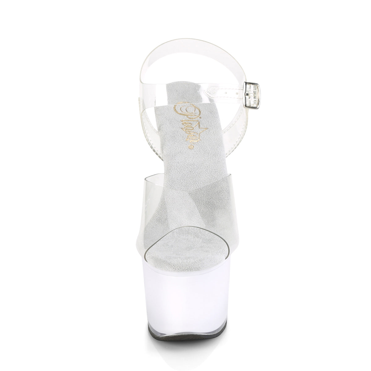 Pleaser Sandales pour femmes ILLUMINATOR-708 CLR / GLOW WHITE