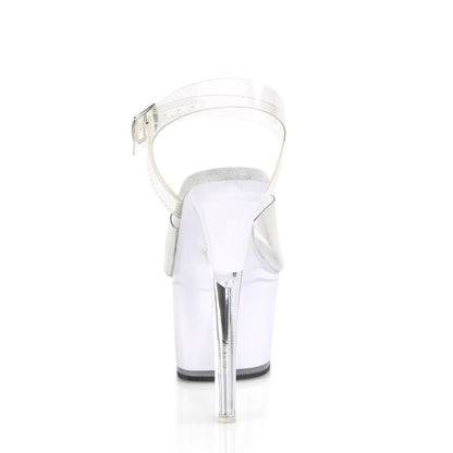 Pleaser Sandales pour femmes ILLUMINATOR-708 CLR / GLOW WHITE