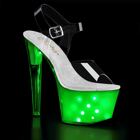 Pleaser Sandales pour femmes ILLUMINATOR-708 CLR / GLOW WHITE
