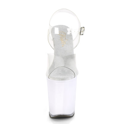 Pleaser Sandales pour femmes ILLUMINATOR-808 CLR / BLANC GLOW